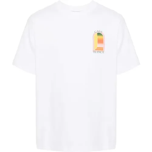 Weißes T-Shirt aus Bio-Baumwolle,T-Shirts - Casablanca - Modalova