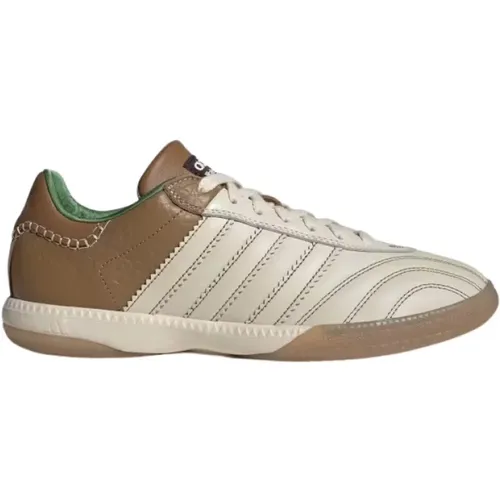 White Leather Lace-up Sneakers , male, Sizes: 4 1/2 UK, 8 UK, 5 UK - Adidas - Modalova