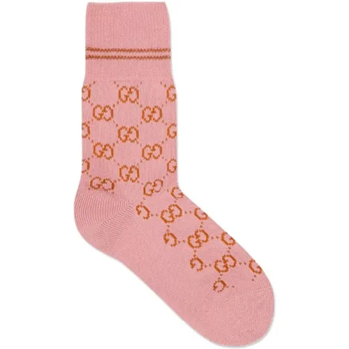 Interlocking G-logo ankle socks , female, Sizes: L - Gucci - Modalova