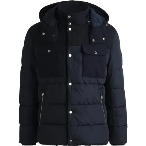 Hooded Coat with Zip Closure , male, Sizes: XL - Hugo Boss - Modalova