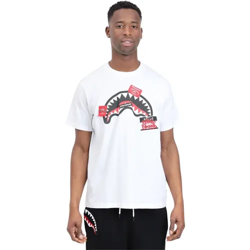 Weißes Shark Logo T-shirt , Herren, Größe: M - Sprayground - Modalova