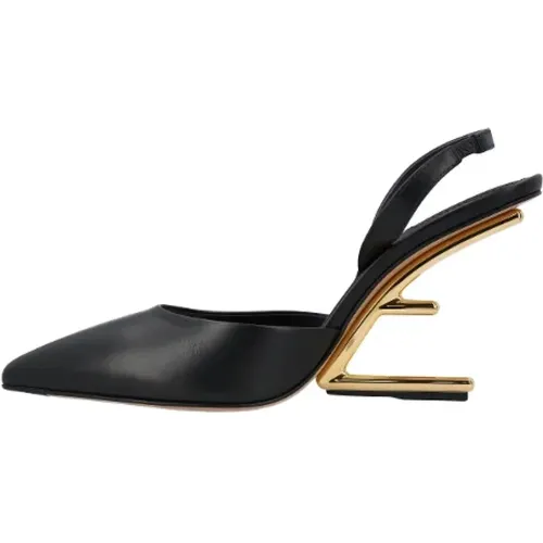 Leather heels , female, Sizes: 4 UK - Fendi - Modalova