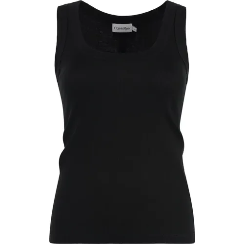Cotton tank top , female, Sizes: M, S, XS - Calvin Klein - Modalova