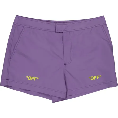Casual Logo Shorts mit Taschen , Herren, Größe: L - Off White - Modalova