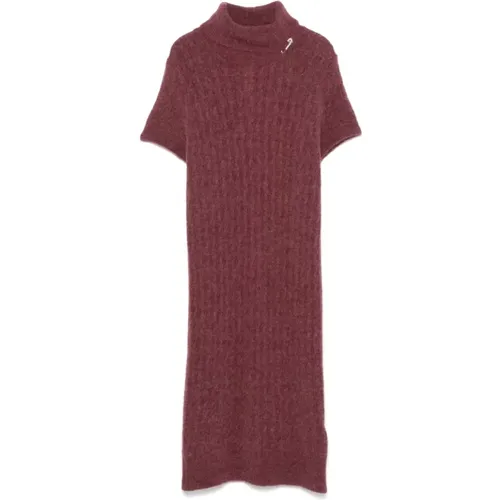 Bordeaux Cable Knit Dress , female, Sizes: L, M - Liu Jo - Modalova