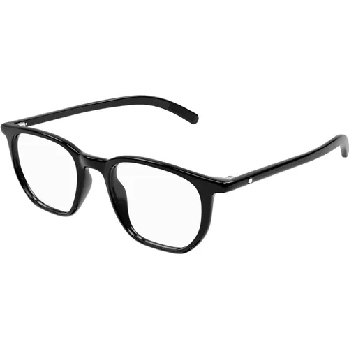 Stilvolle Brille in Schwarz , Herren, Größe: 50 MM - Montblanc - Modalova