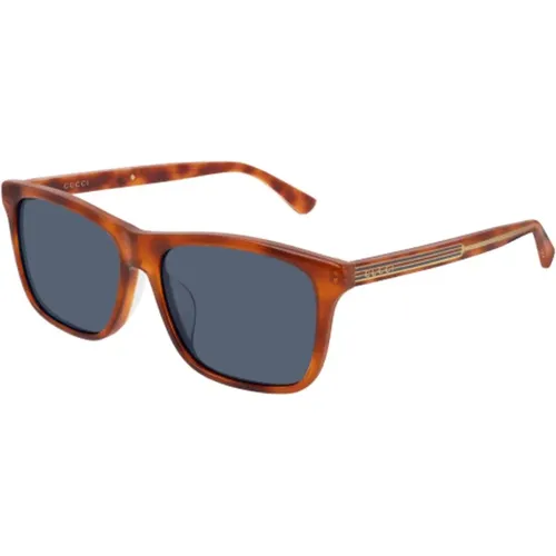 Rechteckige Acetat-Sonnenbrille , unisex, Größe: 56 MM - Gucci - Modalova