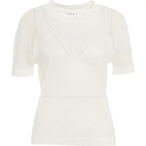 Women's Clothing T-Shirts & Polos White Ss24 , female, Sizes: S, M - closed - Modalova