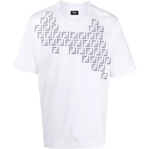 T-Shirts, Stilvolle Kollektion , Herren, Größe: XL - Fendi - Modalova