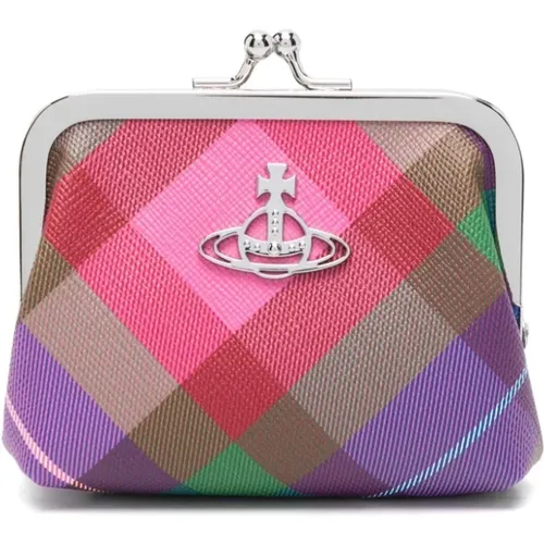 Tartan Check Wallet , female, Sizes: ONE SIZE - Vivienne Westwood - Modalova