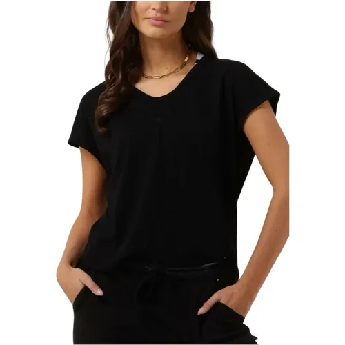 Damen V-Ausschnitt Tee Tops & T-shirts , Damen, Größe: XL - 10Days - Modalova