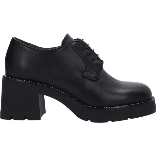 Laced Shoes in Leather , female, Sizes: 3 UK, 7 UK - Nerogiardini - Modalova