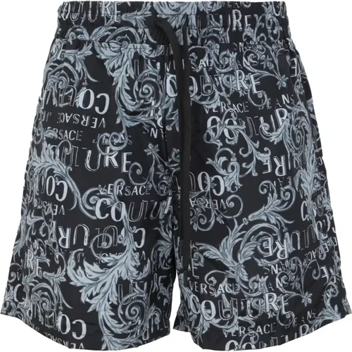 Luxuriöse Logo Print Shorts - Versace Jeans Couture - Modalova