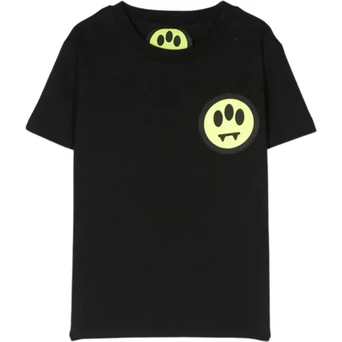 Schwarzes Kinder-T-Shirt mit Smile-Print - Barrow - Modalova