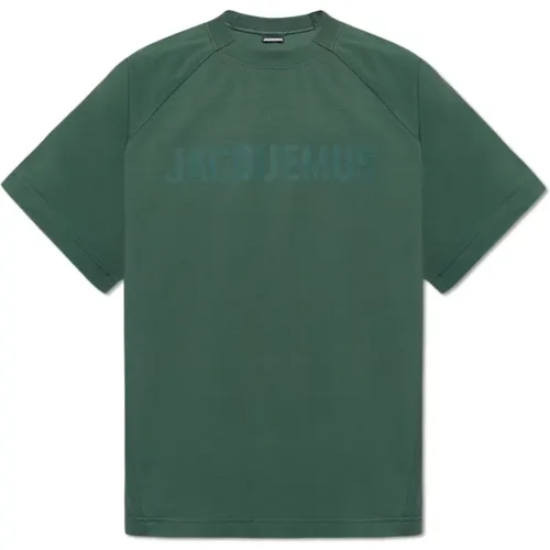 Typo T-shirt with logo , male, Sizes: XS - Jacquemus - Modalova