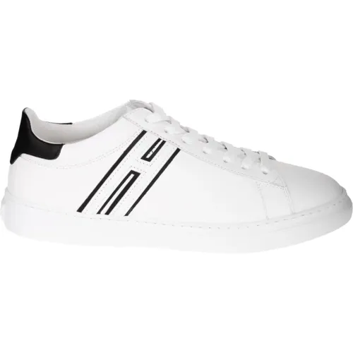 Weiße flache Schuhe Leder , Herren, Größe: 43 EU - Hogan - Modalova