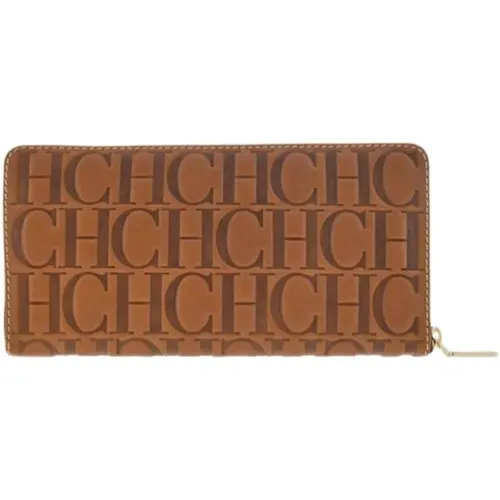 Continental Wallet Nogal Leather , female, Sizes: ONE SIZE - Carolina Herrera - Modalova