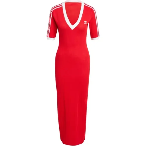 Elegantes Sportliches Langes Kleid , Damen, Größe: S - Adidas - Modalova