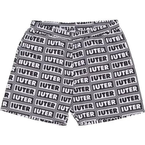 Weiße Bermuda Badehose Shorts , Herren, Größe: L - IUTER - Modalova