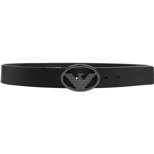 Adjustable Buckle Belt with Logo Detail , male, Sizes: 95 CM, 90 CM, 100 CM, 105 CM - Emporio Armani - Modalova