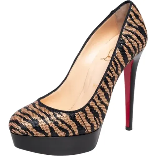 Pre-owned Raffia sandals , female, Sizes: 4 1/2 UK - Christian Louboutin Pre-owned - Modalova