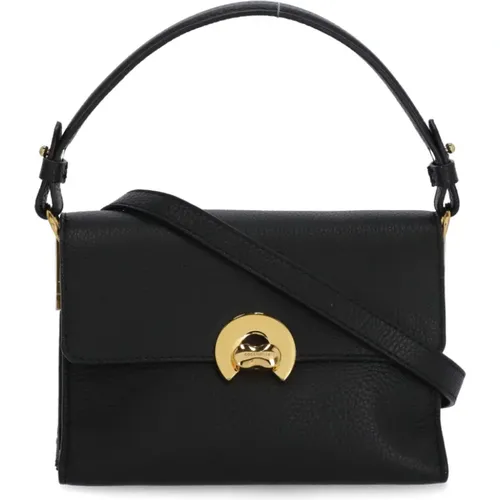 Pebbled Leather Handbag with Turn-Lock Fastening , female, Sizes: ONE SIZE - Coccinelle - Modalova