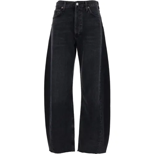 Luna Pieced Cotton Jeans , female, Sizes: W24, W26, W25 - Agolde - Modalova