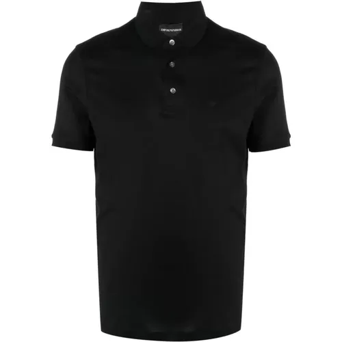 Stretch Cotton Polo Shirt , male, Sizes: L - Emporio Armani - Modalova