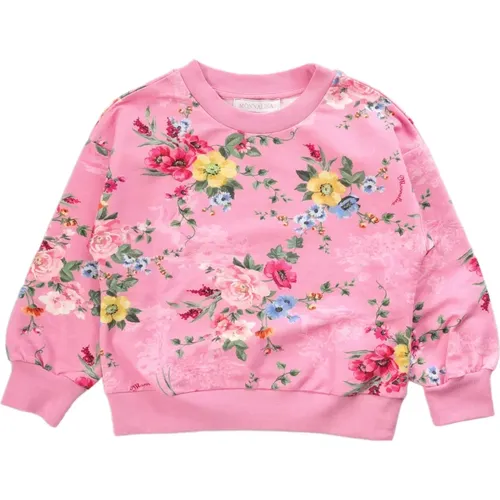 Kinder Sweatshirt - Regular Fit - Rosa - Monnalisa - Modalova