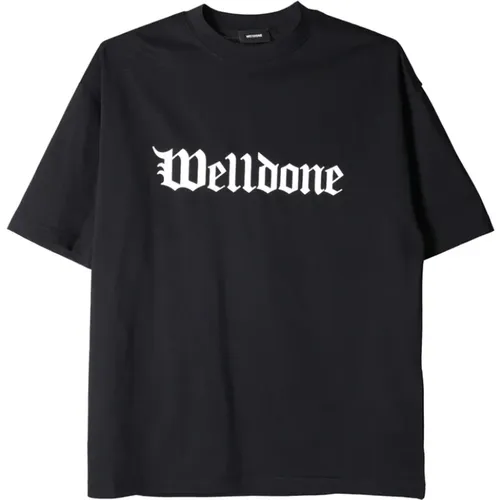 Gothic Logo T-shirt , male, Sizes: S, L, XS, M, XL - We11Done - Modalova