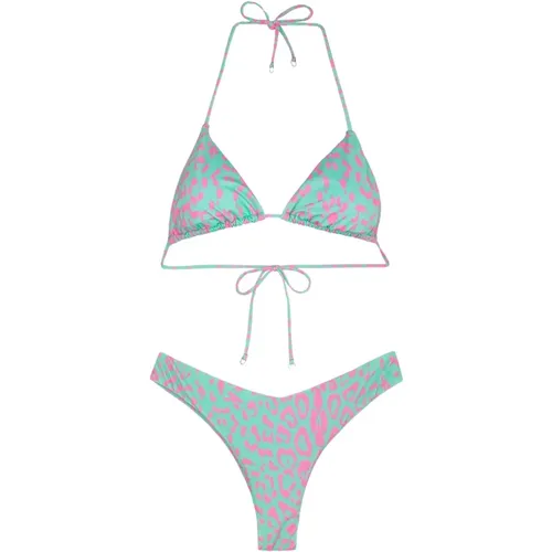 Bikini Triangolo E Slip Americano Fisso Spotted - F**k - Modalova