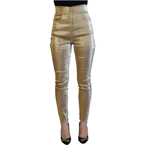 Goldene High Waist Skinny Denim Hose - Dolce & Gabbana - Modalova