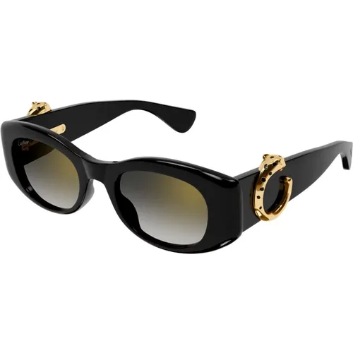 Feminine acetate cat-eye sunglasses , female, Sizes: 51 MM - Cartier - Modalova