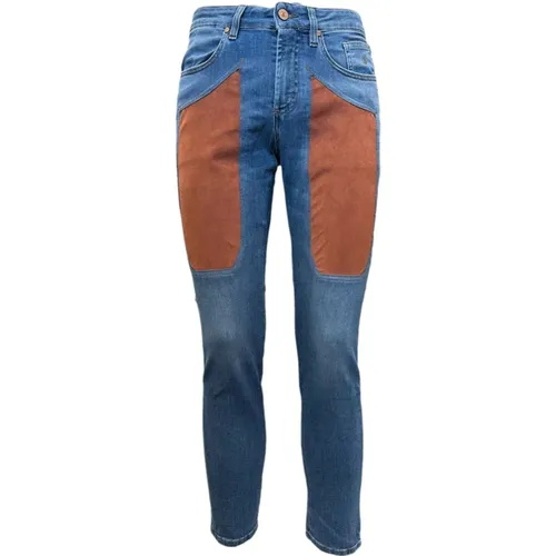 Skinny Jeans mit Alcantara-Patches , Herren, Größe: W30 - Jeckerson - Modalova