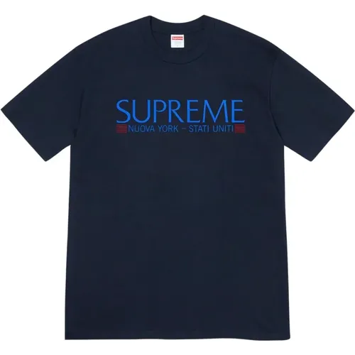 Limited Edition Navy Tee , male, Sizes: XL, M, L, S - Supreme - Modalova