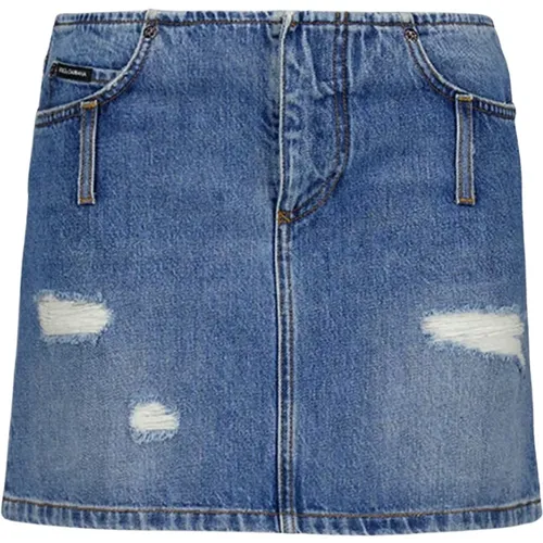 Denim Skirts , Damen, Größe: 2XS - Dolce & Gabbana - Modalova