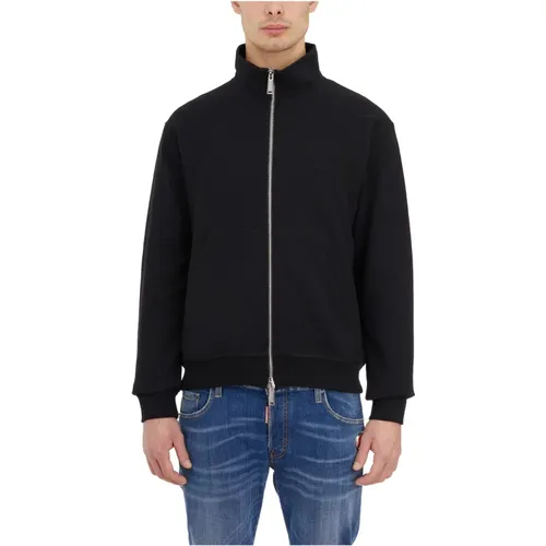 Baumwoll Zip-Up Sweatshirt , Herren, Größe: XL - Dsquared2 - Modalova