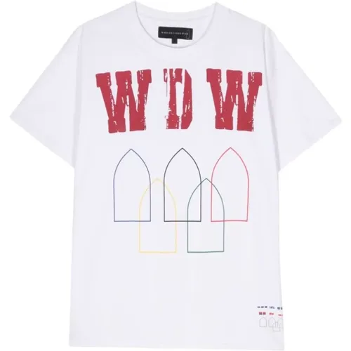 Logo Print Baumwoll T-shirt , Herren, Größe: M - Who Decides War - Modalova
