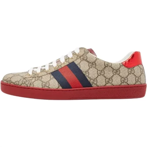 Pre-owned Coated canvas sneakers , male, Sizes: 8 UK - Gucci Vintage - Modalova