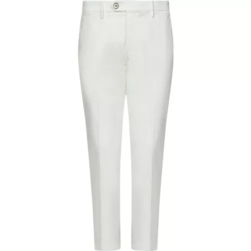 Cream Chino Trousers Slim Fit , male, Sizes: W36, W35, W33, W34, W40, W32 - Michael Coal - Modalova