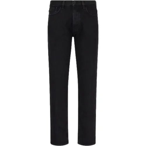 Timeless Slim-fit Jeans , male, Sizes: W34 - Emporio Armani - Modalova