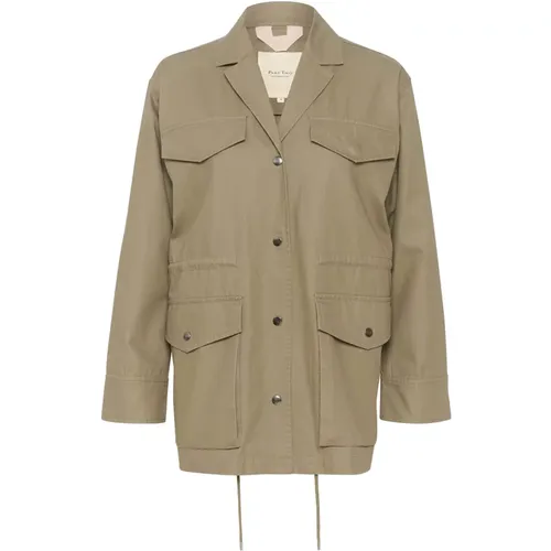 Dusky Green Oversize Jacket , female, Sizes: XL, L, 2XL, XS, M, S - Part Two - Modalova