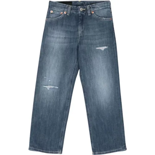 Kinder Blaue Denim Jeans mit Distressed Detail - Dondup - Modalova