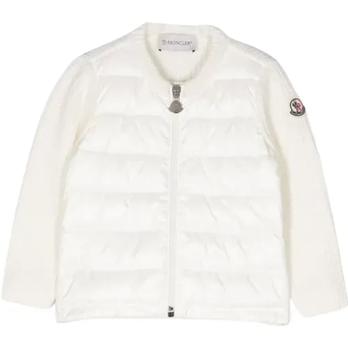 Strickpullover mit Logo-Patch - Moncler - Modalova