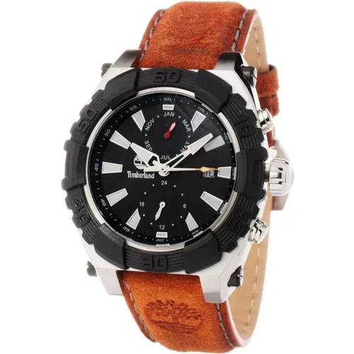 Braune Lederuhr Quarz Analog - Timberland - Modalova