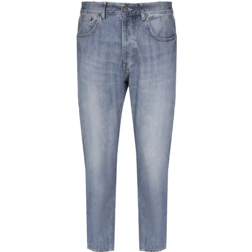 Slim-Fit Hellblaue Jeans , Herren, Größe: W33 - Dondup - Modalova