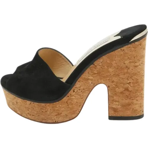 Pre-owned Suede sandals , female, Sizes: 5 1/2 UK - Jimmy Choo Pre-owned - Modalova