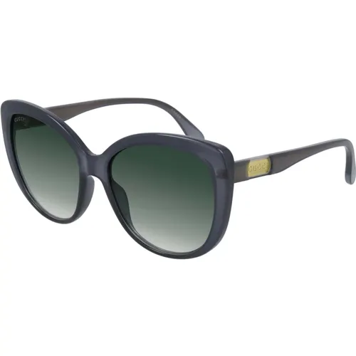 Grey/ Shaded Sunglasses , female, Sizes: 57 MM - Gucci - Modalova