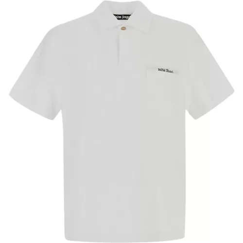 Stilvolles Polo Shirt mit Tasche , Herren, Größe: XL - Palm Angels - Modalova