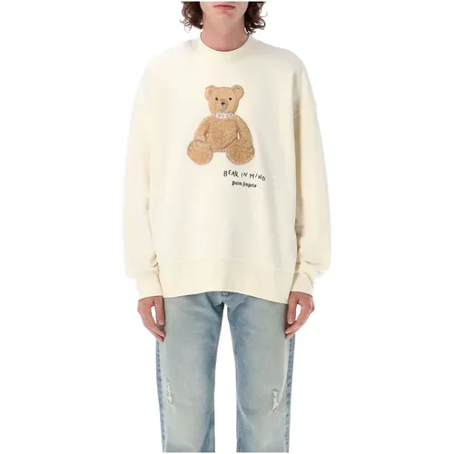 Bear in Mind Knitwear Off White Brown , male, Sizes: L - Palm Angels - Modalova